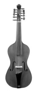 Front view of viola d'amore