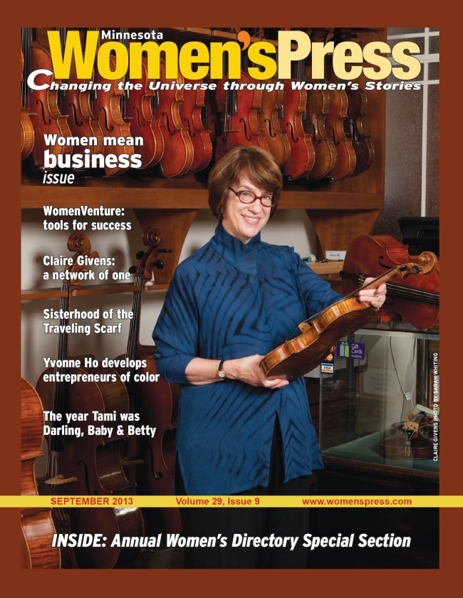 Claire Givens featured on the cover of the September issue of Women’s Press!