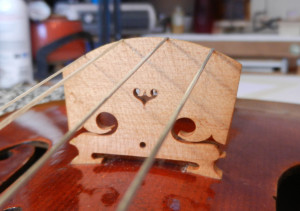 Cremonese style transitional violin bridge