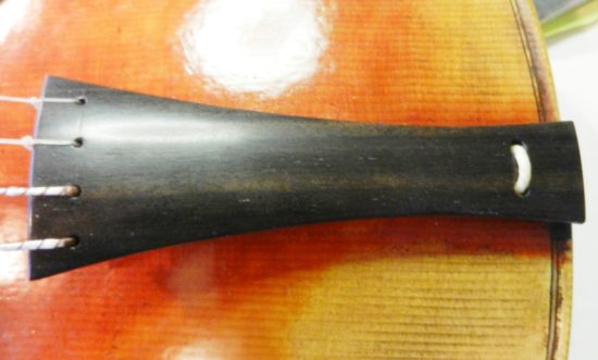 Solid ebony late baroque Italian style tailpiece
